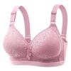 Popular Lace Underwire Bra for Plus Size Middle-Aged Women - Fixed Cup, Four-Row Hook-and-Eye, Thin Cotton Gathering Support.