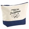 Large Format Pouch I Can't I Have Horse Riding I Can't Minimalist | Two-tone Cotton 5 L 33 × 23 Cm Metal Zip | Toiletry Bag