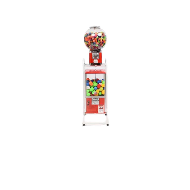 Classic Bouncy Ball & Gumball Machine: Double-Layer Egg-Shaped Amusement Toy