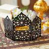 Elegant Islamic Eid Castles Mini Folding Screen Acrylic Craft Ramadans Desktop Display Ornament for Cultural Home Decors