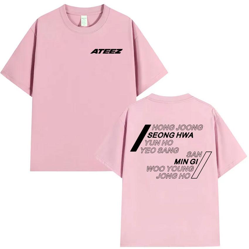 Ateez 2025 World Tour Tshirts Hongjoong Seonghwa Yunho Yeosang San Mingi Wooyoung Jongho Graphic Short Sleeve Tshirt Streetwear