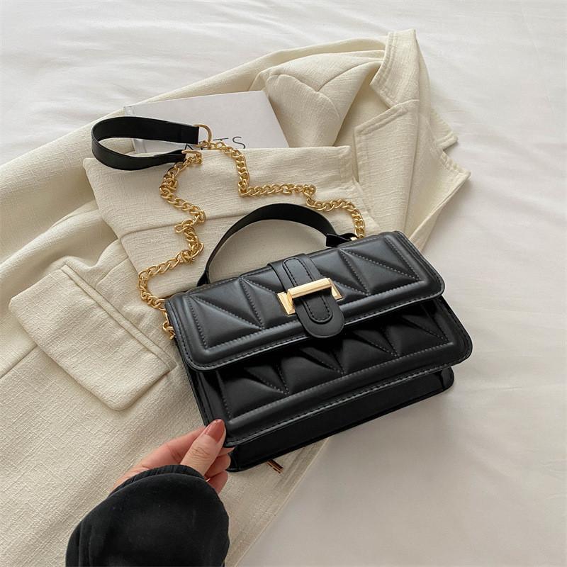 Stylish 2024 Pu Leather Shoulder Bag Trendy Korean Fashion Small Square Bag For Women