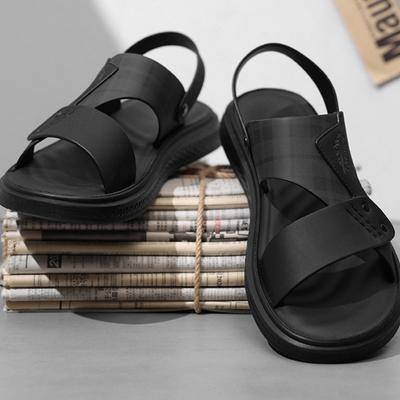 Sommer Herren Echtleder Sandalen Klassische Mehrzweck Flache Rutschfeste Hausschuhe Outdoor Strand Urlaub Sandalen für Herren Sandalias