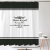 Schwarz Weiß Kunst Wort Duschvorhang Stoff Wasserdicht Polyesterstoff Moderner Einfacher Stil Badewanne Badezimmer Vorhang Mit Haken