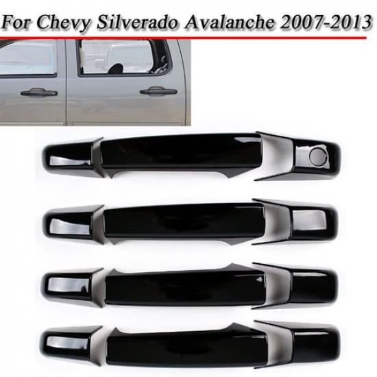 Exterior Door Handle Shell Cover Trim For Chevy Silverado Avalanche 07-13 Black
