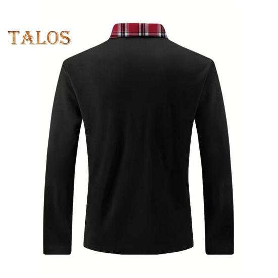 Men Spring Fall Shirt Buttoned Turn-down Collar Long Sleeves Plaid Print Chest Pocket Slim Fit Quick Dry Pullover Fitness Outdoor Training Top