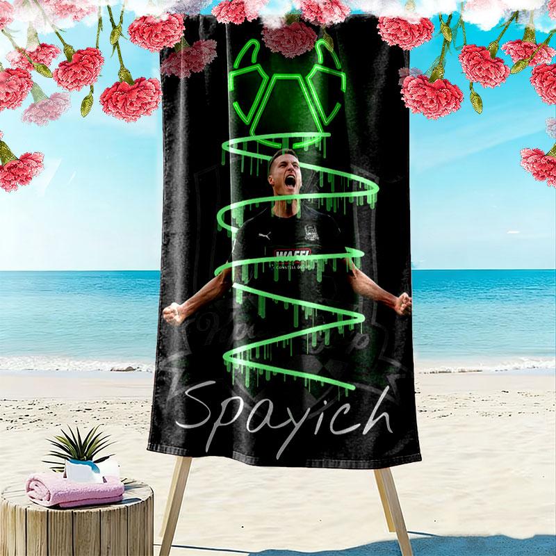 FC Krasnodar Legend Print Beach Towel, Large Soft Quick Dry Towel for Beach Camping Swimming