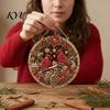 Decorative Ornaments for Home Christmas Rhinestone Painting Suncatcher Kit, Round DIY Hanging Decor Gifts Tree Home, Craft Pendant Holiday Party