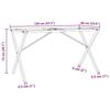 VidaXL Dining Table Legs X-Frame, Side Table Legs, End Table Legs Living Room Home Interior, 357910