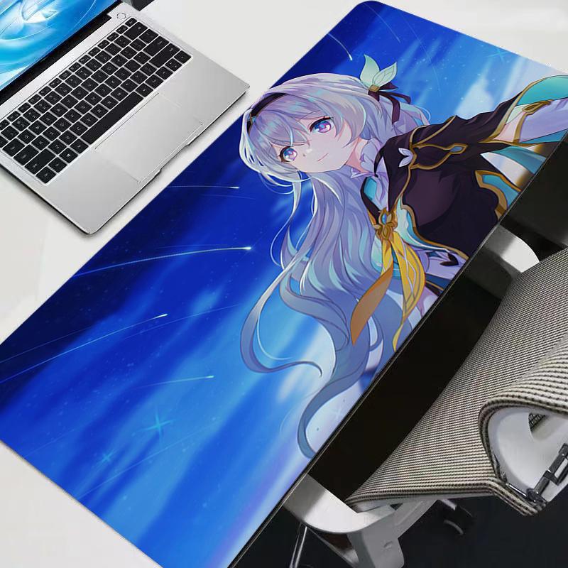 Large Cartoon Mousepad Non-slip Cute Anime Gaming Mouse Pad Honkai Star Rail Firefly Fashion Computer Desk Pad Keyboard Rug