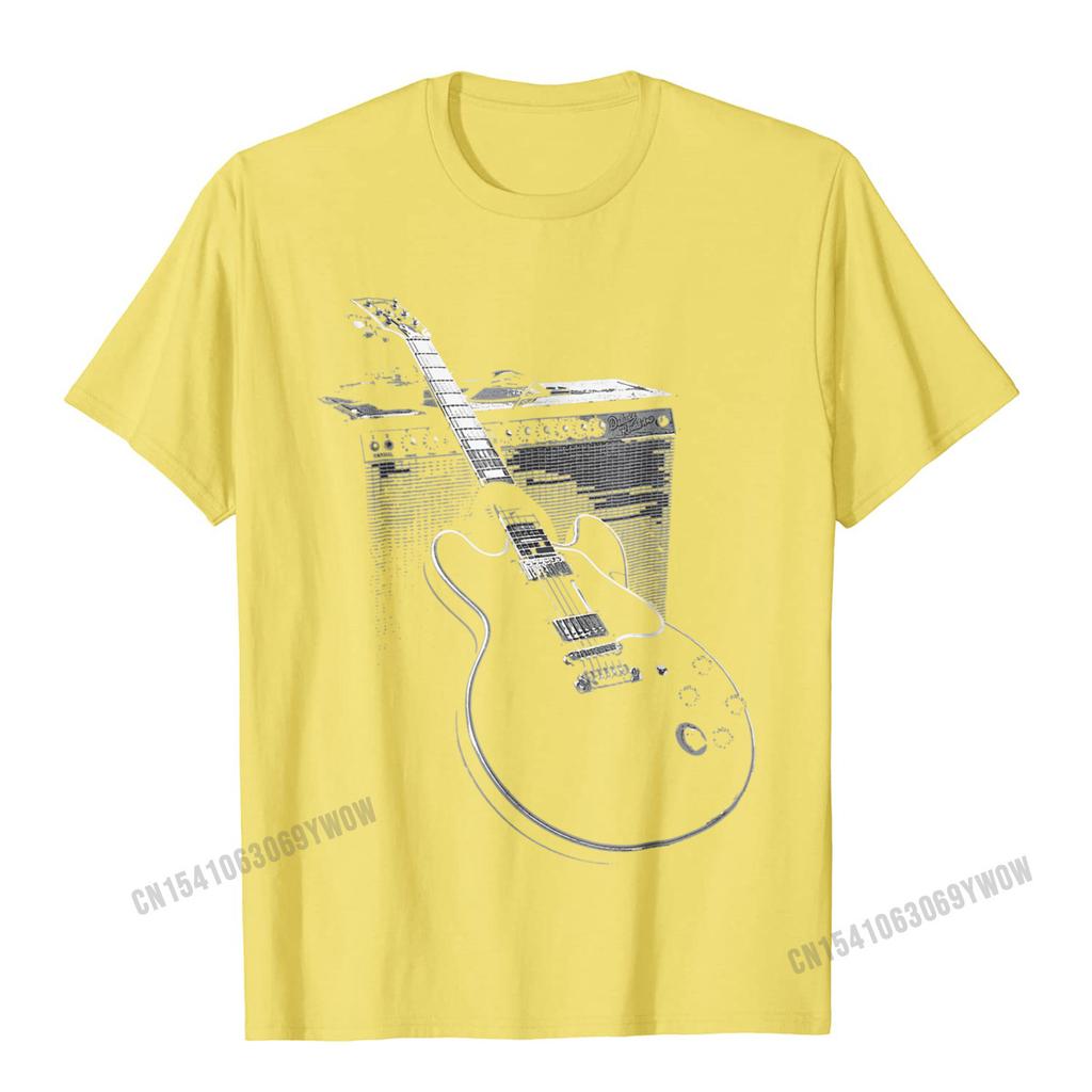 Legendary Blues Guitar And Amp T Shirt Camisas Men Special Printed T Shirts Cotton Men's Tops & Tees Printed On