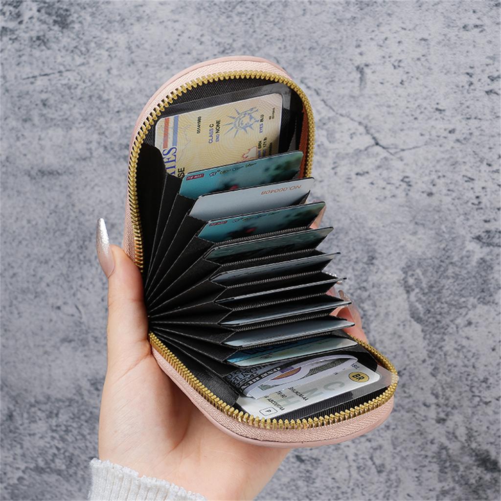 Creative MengMeng Penguin Degaussing Card Package Women's Zipper Multi-card Bank Card Holder Driver's License Compact Card Holde