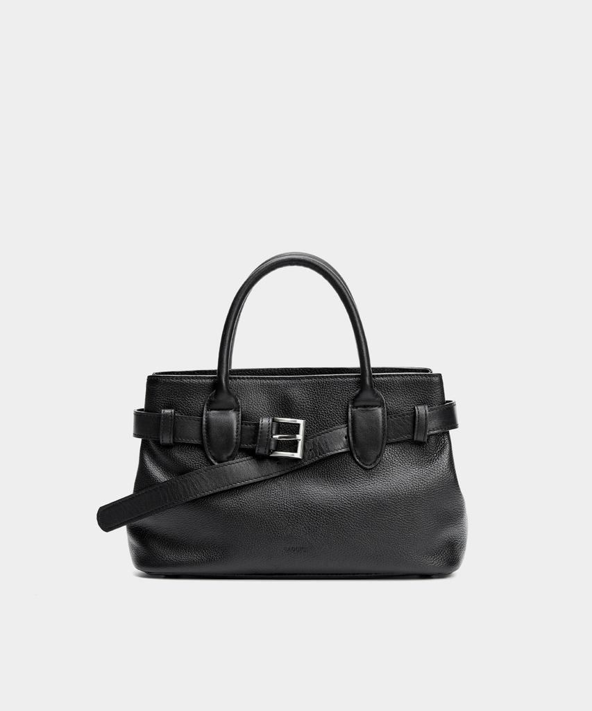 Badgigi Belt Leather Mini Tote Bag, Black