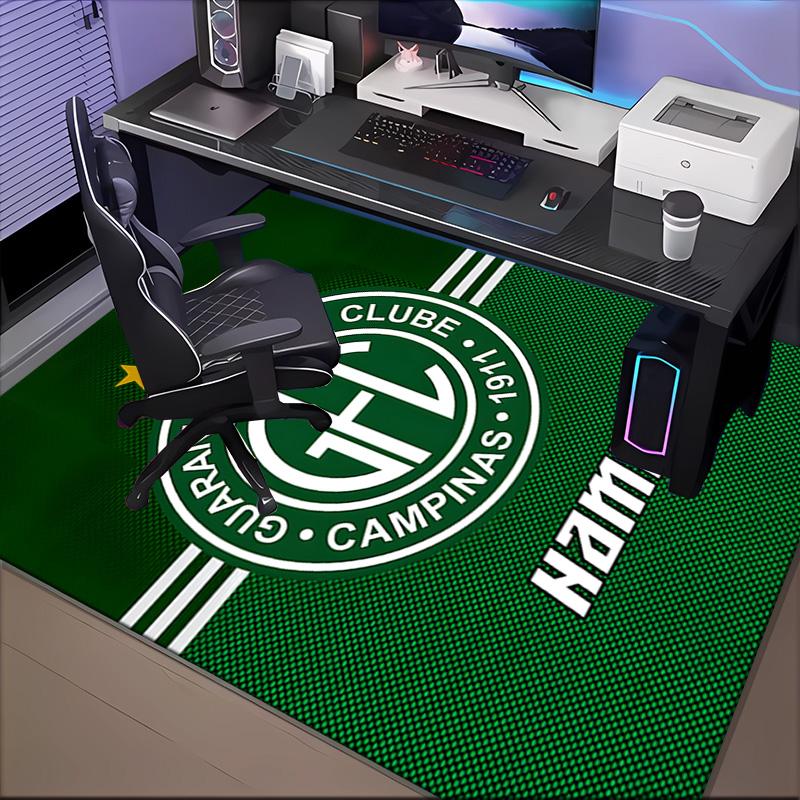 Custom Name Guarani FC Crest Rug Game Carpet, Floor Mat for Bedroom Living Room Entryway Rug, Home Decor Idea Gift for Christmas birthday