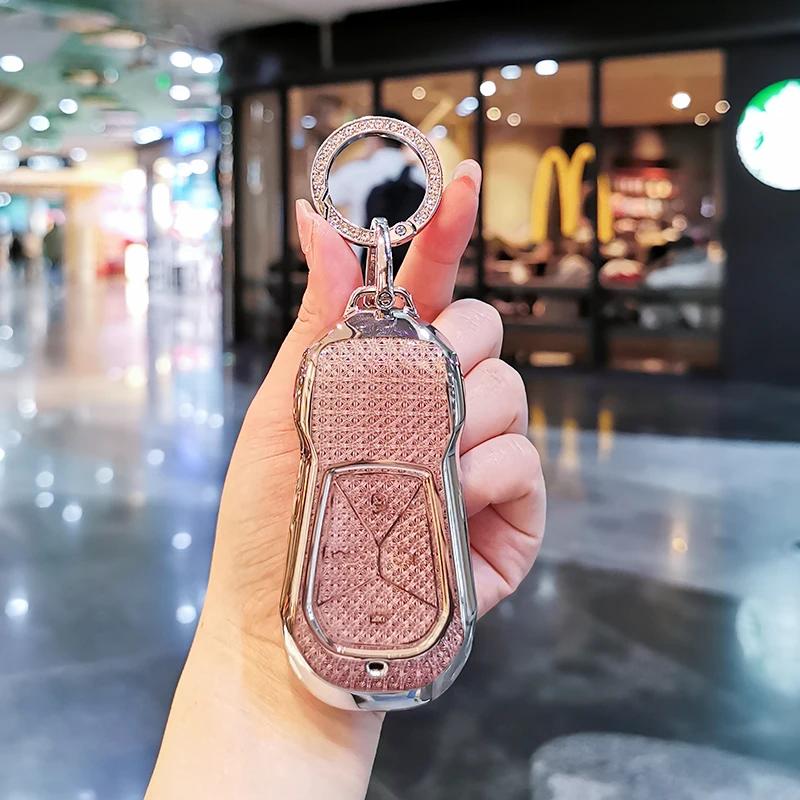 Suitable For Xpeng P7 Keycase G6 G9 P5 P7I X9 G3 Keycover Key Shell Keychain Cute Bear Keychain Sparkling Car Key Case