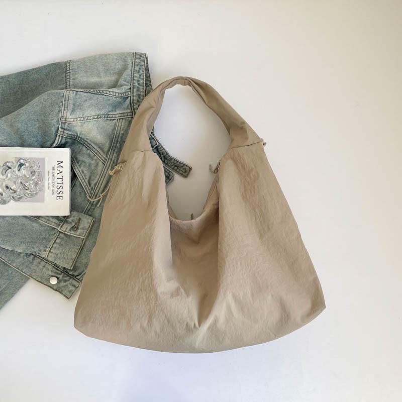 Versatile Women's Casual Large Capacity Tote - Simple Fabric Shoulder Bag, New Lazy Style Dumpling Design