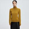 Women's Seamless High Neck Cashmere Pullover - Autumn/Winter Solid Color Base Layer Knit Sweater