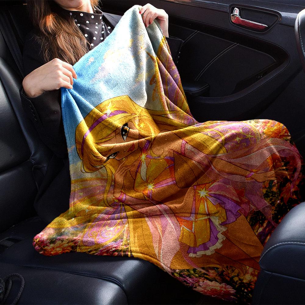 Winx Club Theme Printed Blanket - Perfect for Couch, Bed, Travel & Outdoor Use | Machine Washable, Cozy & Durable.
