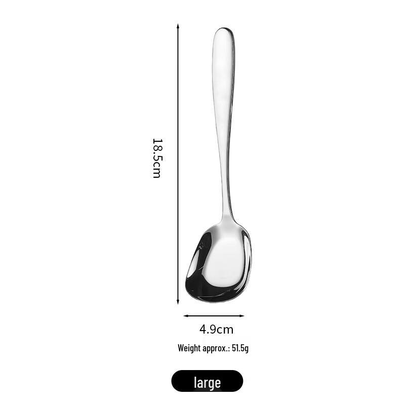 Abay 304 Stainless Steel Gold Square-Head Flat Serving Spoons