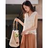 La Chapelle High-End Embroidered Sleeveless Chiffon Top