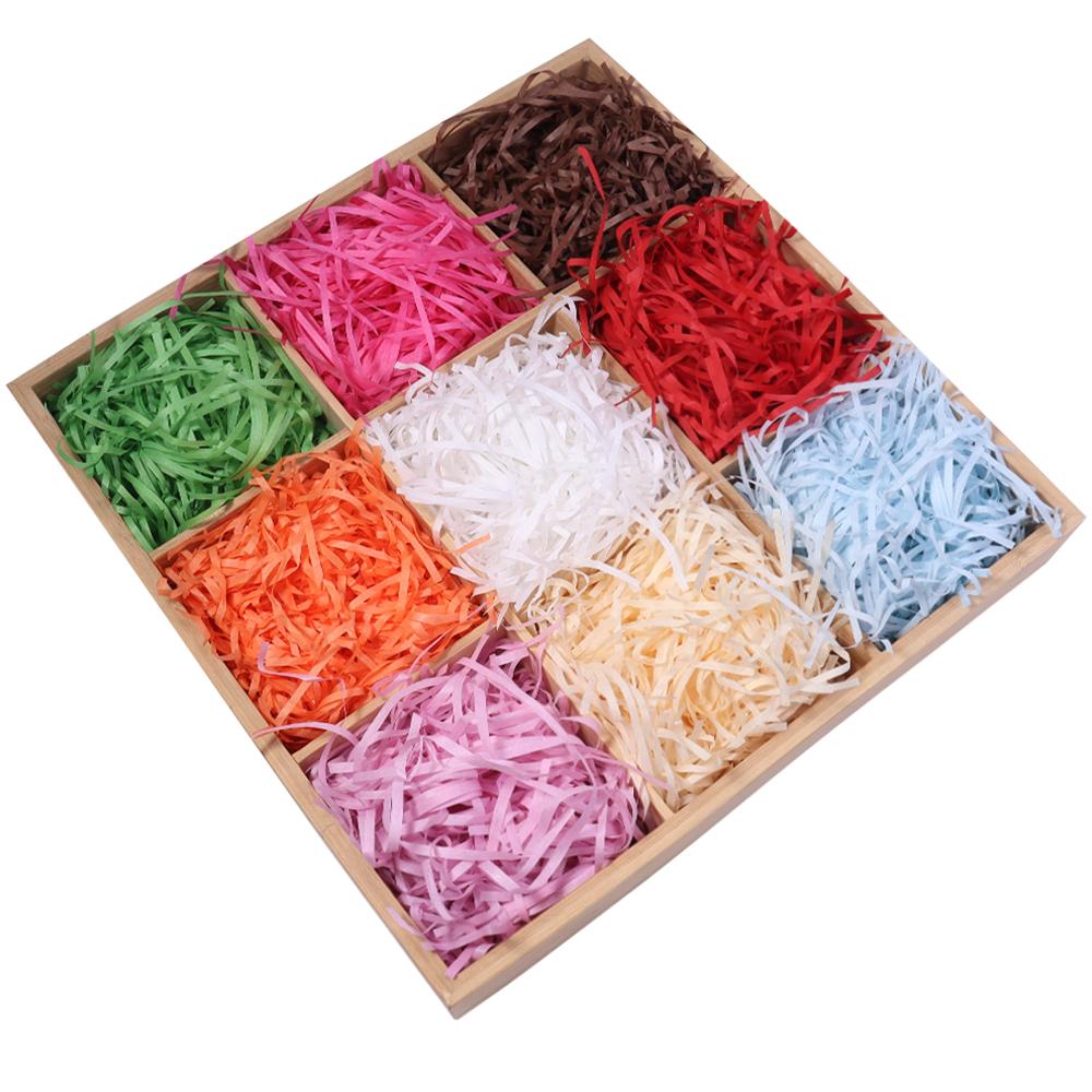 100g/bag Colorful Shredded Crinkle Lafite Grass Paper Raffia Filler DIY Gift Box Packing Filling Party Wedding Christmas Decor