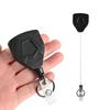 1Pc Retractable Easy-To-Pull Buckle Badge Reel Carabiner Key Chain Anti-Theft Anti-Lost Key Chain With Steel Cord