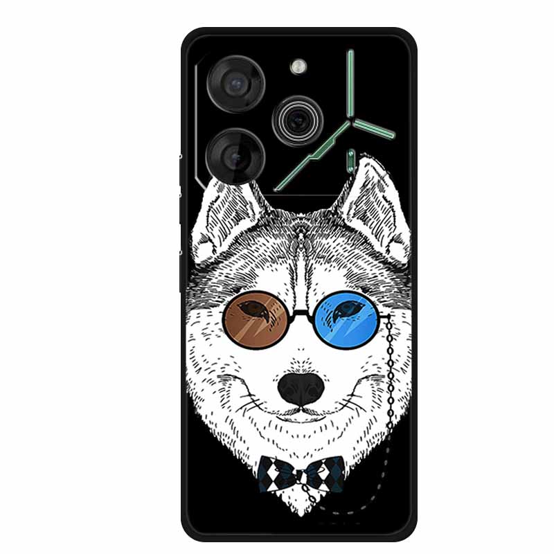 Black Silicone Case For Tecno Pova 6 Pro Phone Case Shockproof Soft Coque For Tecno Pova 6 Pro Back Cover Case Pova6 Pro Cartoon