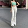 High Waist Flare Jeans Straight Leg Jeans Comfortable Jeans for Women Pants Elastic Denim Pant Trousers