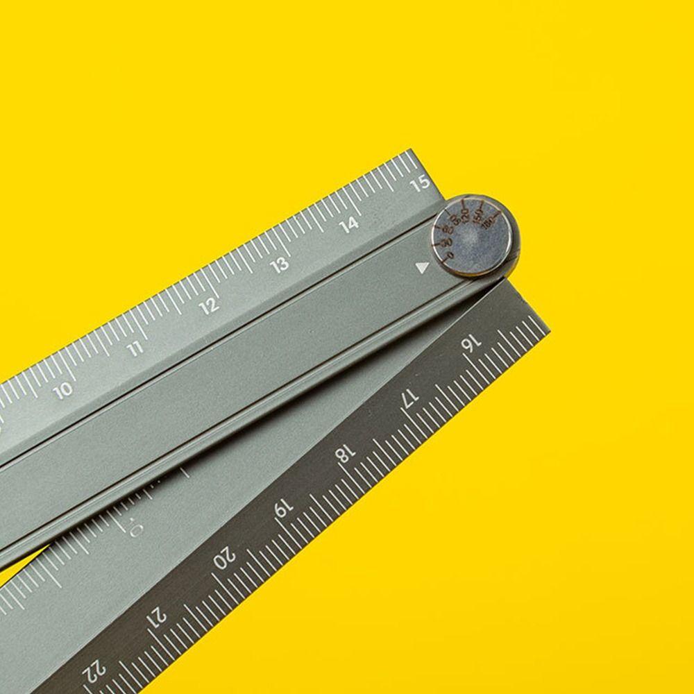 Simplified 30cm Folding Ruler Aluminum Alloy Drawing Measuirng Tool Straight Ruler Multifunctional Stationery Ruler Students
