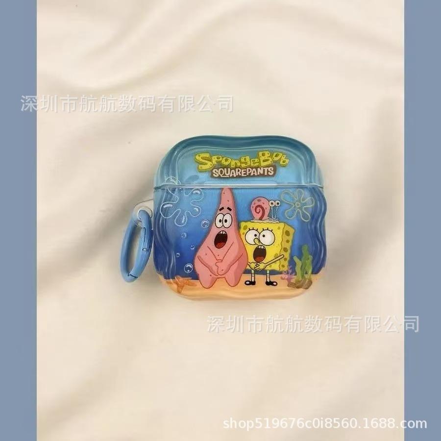 Cute Surprise SpongeBob Patrick Star AirPods 1 Apple Case Bluetooth Pro 1 Generation 1 Headphone Case