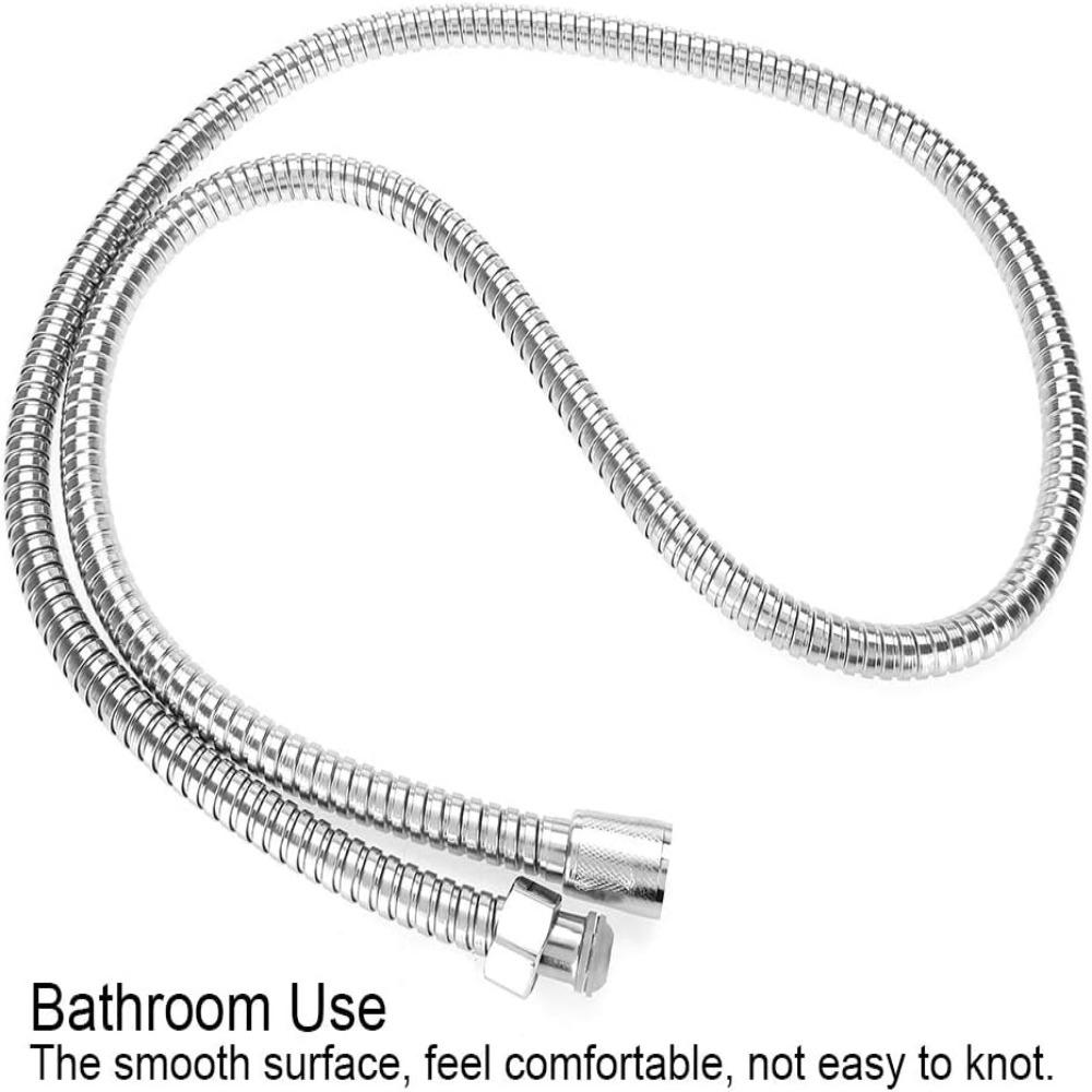 2 Pack Chrome Finish Shower Hose Replacement 150cm Flexible Shower Hose  Bathing