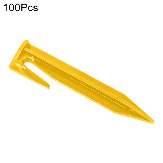 100Pcs Camping Tent Stake Heavy Duty Lawnmower Boundary Wire Stake Outdoor Garden Yard Patio Lawn Tarp Canopy Windproof Ground Spike Tent Peg
