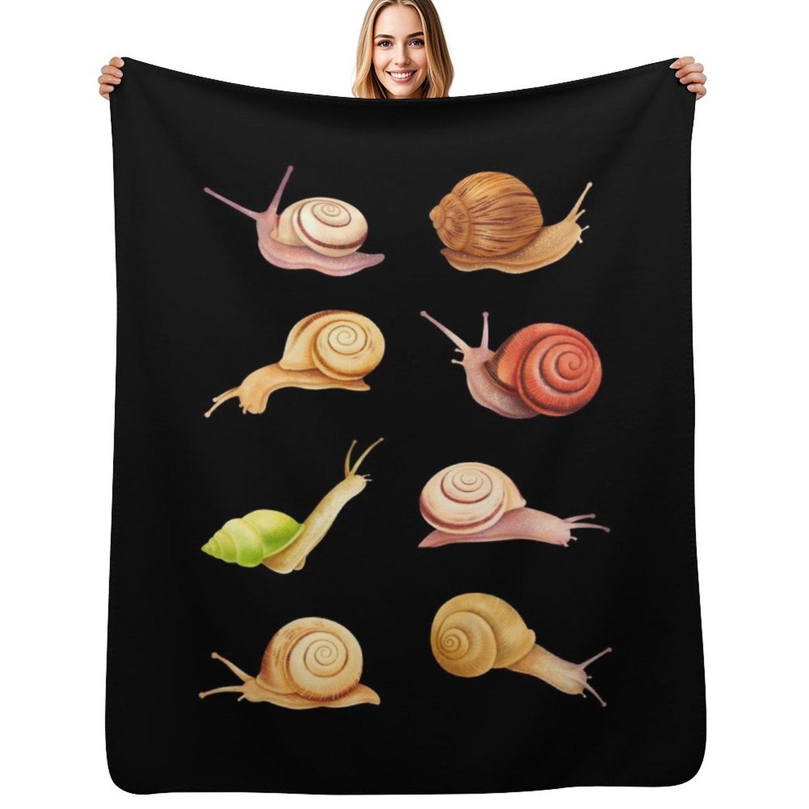 

Slippery Snails Throw Blanket Modern Design Soft Blanket for Home Decor 102x76cm(40x30in)