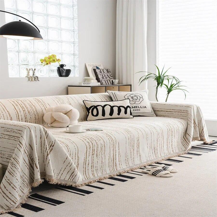 Solid Color Furniture Cover Durable Fabric Dust-proof Anti-scratch Home Living Room Decor Waterproof Sofa Blanket Multipurpose