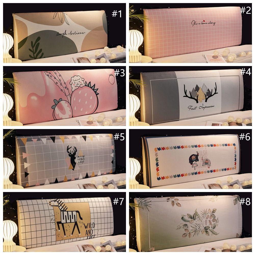 All-inclusive Headboard Cover Elastic Bedside Cover Washable Protective Cover  Home Room Decor