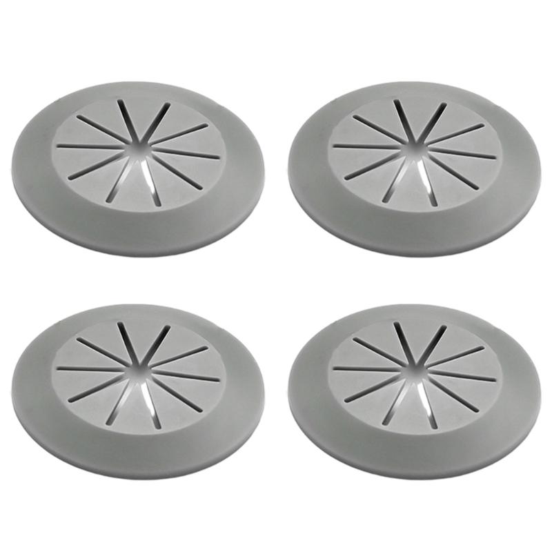 4PCS Adhesive Cable Management Covers Desk Wire Hole Protectors Simple Installs for Cabinet Tabletops Cord Organizers