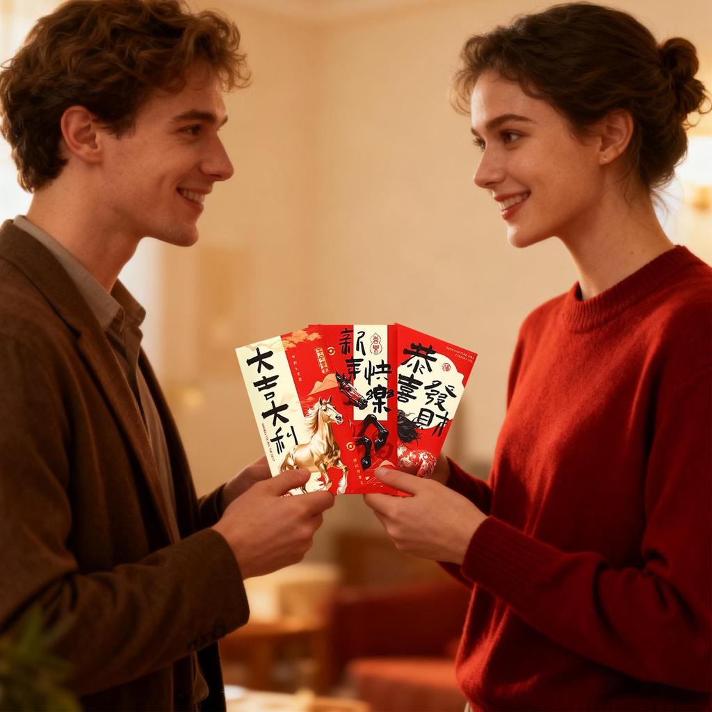 Red Envelopes For Money 6 Pieces Holiday Favor Year Of The Horse Red Packets 2026 For Birthday Party Wedding Celebration Spring