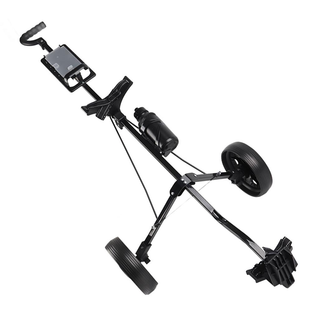 Chariot de golf pliable multifonctionnel 2 ?Équipement de parcours de chariot à roues