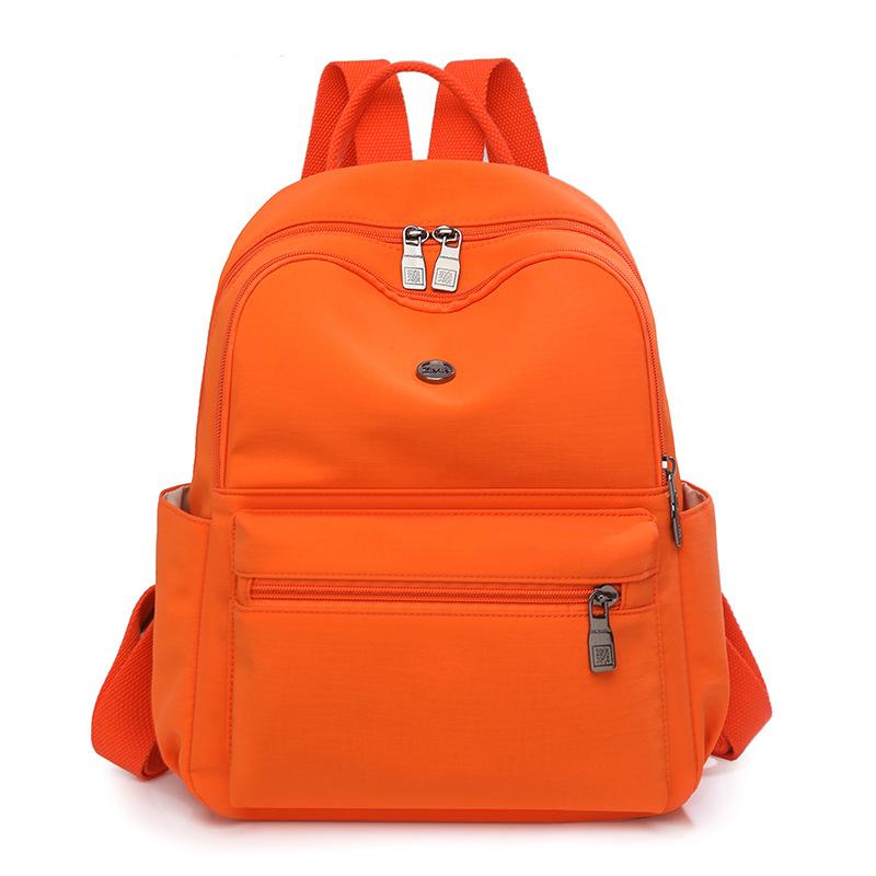 

Женский рюкзак Легкий нейлоновый рюкзак Дорожная школьная сумка оранжевый