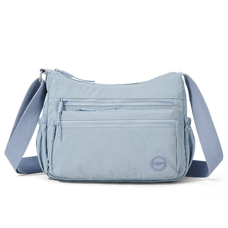 Damska torba na ramię/crossbody, mała kwadratowa, dużej pojemności, z wieloma kieszeniami, w jednolitym kolorze