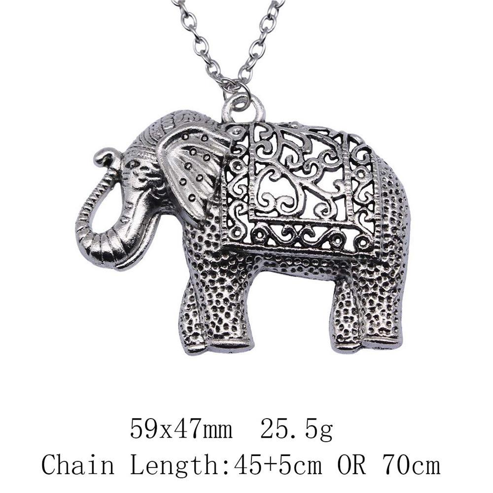 Cadouri pentru femei Noutăți în coliere Colier cu lanț lung cu elefant de 45 cm sau 70 cm Lucruri ieftine