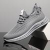 Men's Flyknit Sports Shoes Casual Mesh Breathable Single Shoes Lace Up Sneaker Running Shoes 39-44