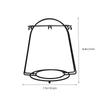 Metal Arch Cup Holder Stand for Coffee Mugs and Teacups with Saucer Storage Round Base Minimalist Kitchen Counter Organizer