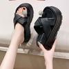 Summer New Set of Toes Korean Version of Foreign Trade Slippers Thick-soled Fairy Wind Soft-soled Outer Wear Cloth One-pedal Fashion Slippers