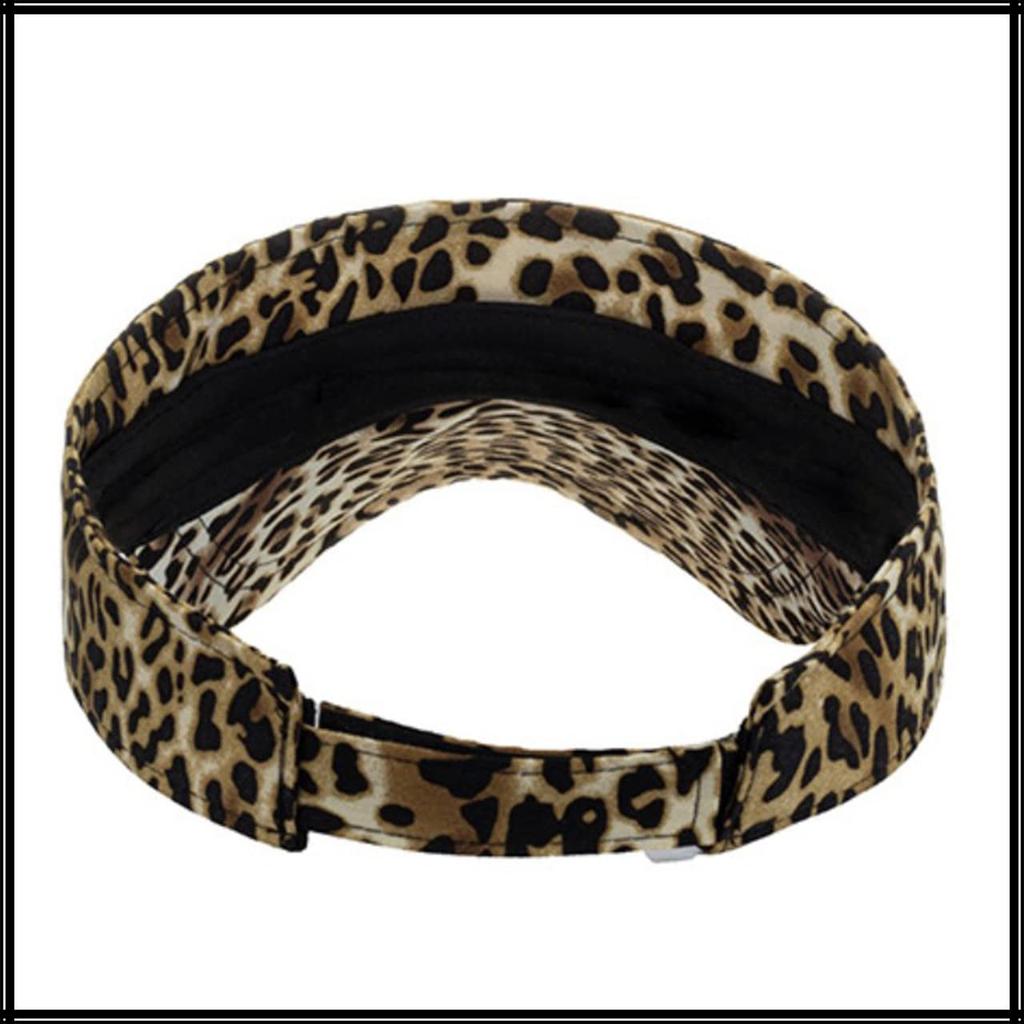 Visor Leopard Print Cap Hat Sports Running Outdoor CA631 [White Fang] Women's (Brown)