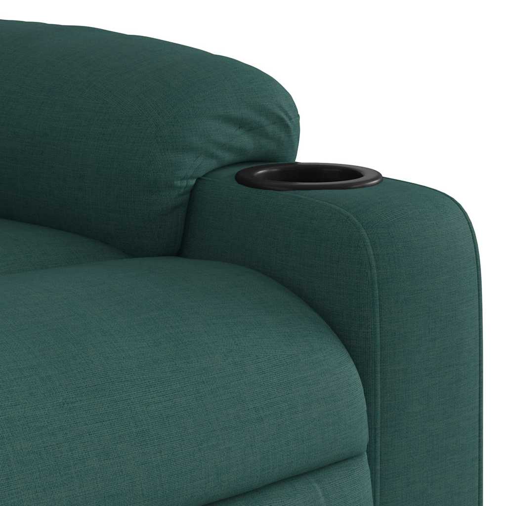 Massage Relax Chair Dark Green Fabric