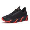 Anta Cushioning Breathable Lightweight Abrasion Resistant Low top Running Shoes Men's Black Orange 112245523-1