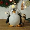 Christmas Animal Sculpture Ornaments Brown Bear Drummer Dog Gift Idea Box Nice Skateboard Penguin Christmas Home Use Decorations