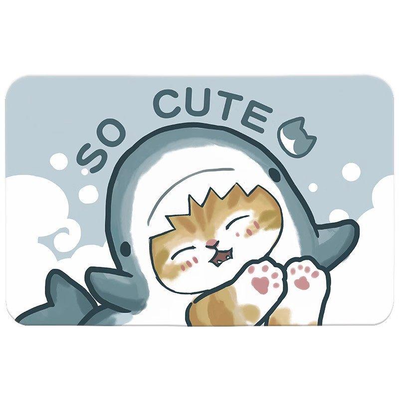 

Cartoon Cat Diatom Mud Bathroom Floor Mat - Stain-Resistant, Easy to Clean, Wear-Resistant 40*60cm