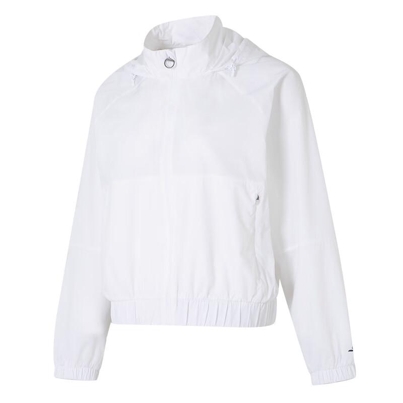 Skechers Comfort Sports Series Training Hooded Woven Windbreaker Women jackets Bright-White P225W008-0019 L